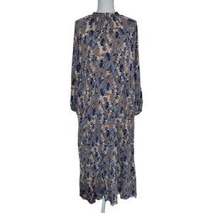 a new day Blue and Cream Floral Long Sleeve‎ Dress